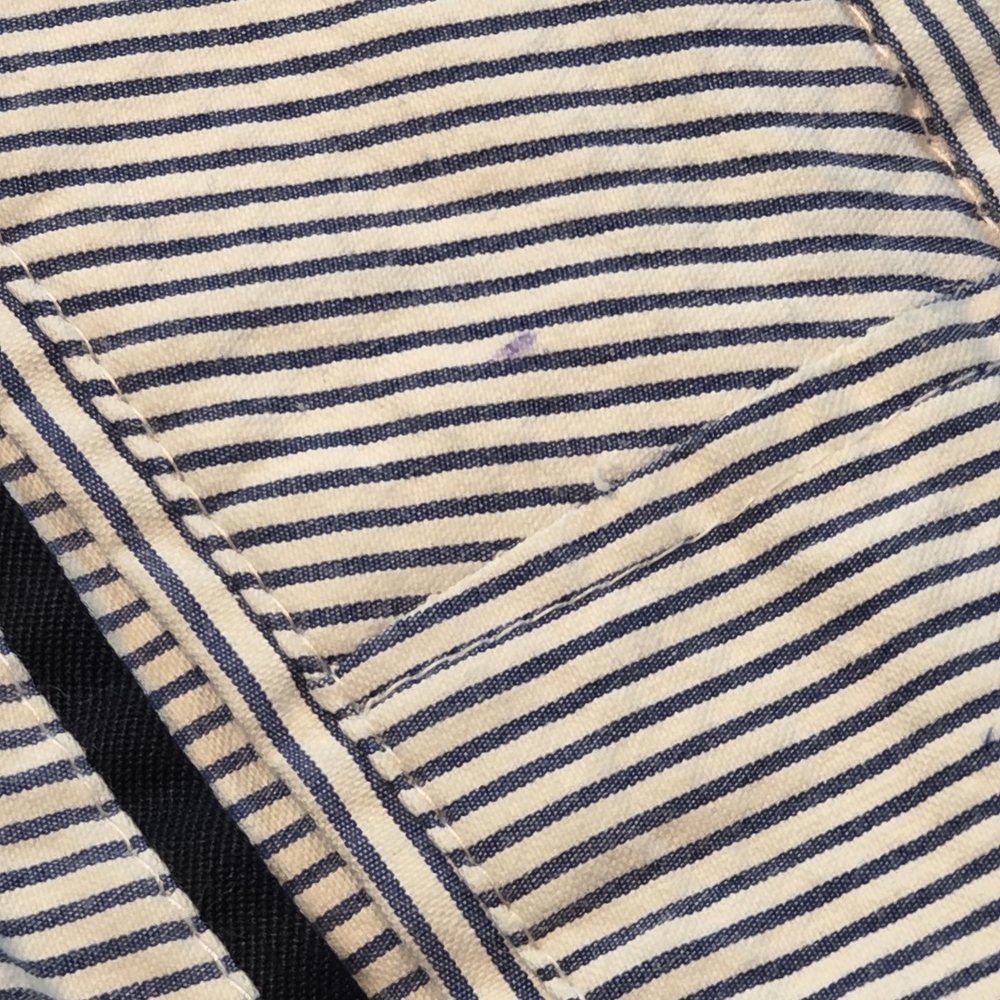 Britches Seersucker Shorts Men's 34x10 Blue & White Stripe Preppy Chino DadCore - Picture 9 of 10